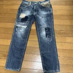 Cafetty（カフェッティ）リメイクデニムパンツ多数のパッチワーク　未使用級！のサムネイル