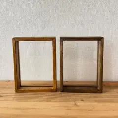 両面フォトフレーム アンティーク加工 ハンドメイド