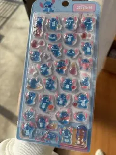 コ*マ様 スティッチ　ボンボンドロップシール　立体シール　ディズニー　海外限定