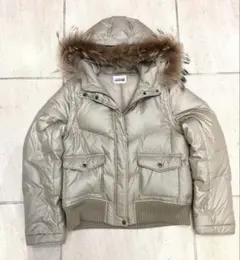 ALPHA ファーダウンジャケット 古着 y2k短丈 グランジ n2b