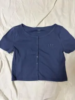 GAP リブ クロップド 半袖 Tシャツ ブルー Sのサムネイル