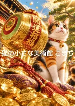 開運アート〈一枚限りの作品〉開運招福の猫