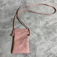 ✨未使用✨ くすみピンク スマホショルダー ミニポシェット バネ口金 サコッシュ