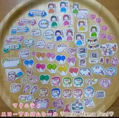 ♪ふんわりママ柄マタニティシール&ほんのきもち育児シール♡B5大まかカット