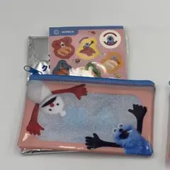 スンスン　スシローコラボ　クリアポーチ　ピンク