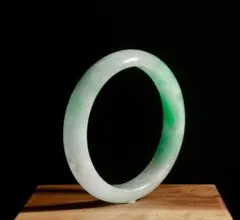 天然玉髄 バングル グリーンフローラル 正円 風水 開運 - メルカリ
