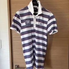 adidas ストライプ ポロシャツB