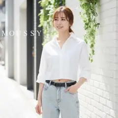 MOUSSY マウジー シャツ ブラウス ホワイト 白 ショート コットン 美品のサムネイル