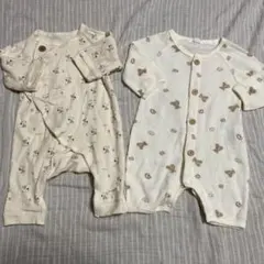 SNOOPY ロンパース　ワッフル ミニオール くま　60 70 2点　セット