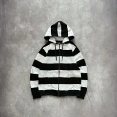 00s old STUSSY ジップパーカー ボーダー y2k 平成 グランジ