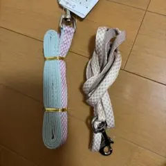 DAISO 犬のリード ギンガムチェック柄 中型犬用 2本セットのサムネイル