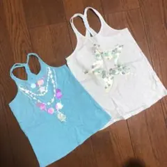 GAPkidsギャップ女の子キャミソールタンクトップ2枚セット姉妹お揃いコーデ