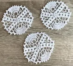 ハンドメイド レース編み ミニドイリー