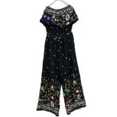 ANAP オフショル花柄オールインワン　総柄　ウエスト切り替え　F 冷感のサムネイル
