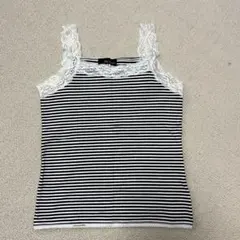 Clear Impression ボーダー　タンクトップ レースのサムネイル