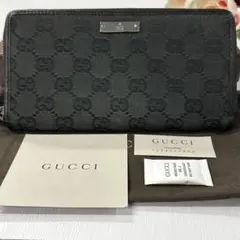 超良品‼️ グッチ　GUCCI 財布　長財布　GGキャンバス　ラウンドファスナー