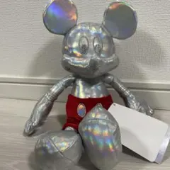 ディズニー100 シルバー ミッキーマウス ぬいぐるみ　タグ付き