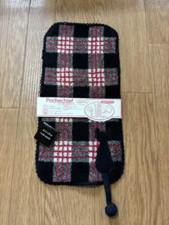 【新品】マタノアツコ　ポシェチーフ　黒猫赤チェックのサムネイル
