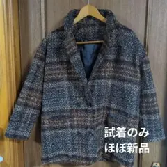 ブラウン チェック柄 ジャケット