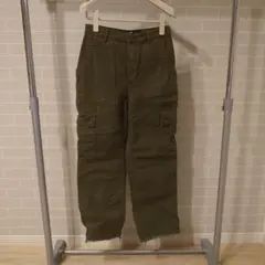 Hollister レディース カーゴパンツ カーキ