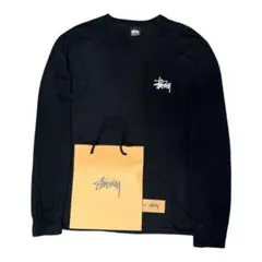 【正規品】Stussy ストゥーシー長袖カットソーロンTブラックLサイズ　ロゴのサムネイル