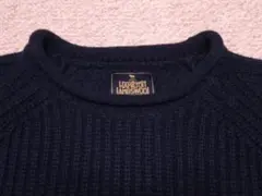 ハミルトンラムズウール　アーバンリサーチ別注　ロールネックセーター　紺　M