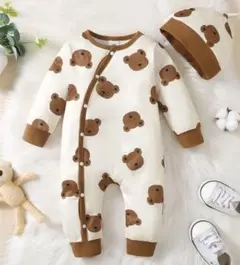 くまさん ベビー ロンパース 62-68cm 3-6M