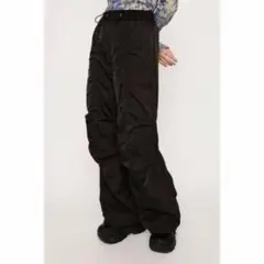 SLY スライ NYLON GATHER PT ナイロン ギャザー パンツ