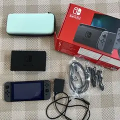 Nintendo Switch 本体 グレー　箱付き　ケースありのサムネイル