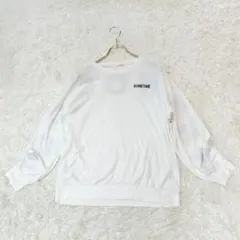 美品✨ ビッグロゴ ロング Tシャツ 長袖 スウェット 白 ストリート 大きめ