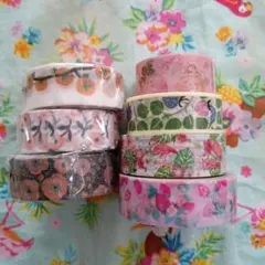 マスキングテープ　まとめ売り ⑦ 花柄 果物柄 等 バラ売り可