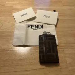 FENDI キーケース ズッカ柄 ブラウン　６連　1本なし