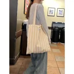 定価2989円　新品未開封　インポート　ワンポイント ストライプ トートバッグ