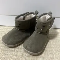 恐竜デザイン ベビーブーツ カーキ ボア