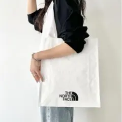 新品未使用　韓国正規品　ノースフェイス　トートバッグ　ショッパー　ホワイト　S