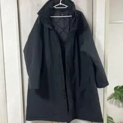 UNIQLO ブラック フーテッドコート