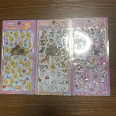 カミオジャパン ディズニープチドロップステッカーシール3枚セット
