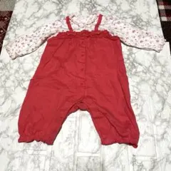 ミキハウス　80cm ロンパース　長袖　ピンク