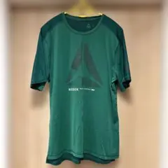 美品 Reebok グリーン ショートスリーブドライTシャツ Oサイズのサムネイル