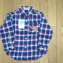 [値引きしました]ミキハウス チェック シャツ 長袖 新品、未使用