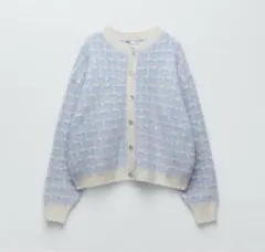 ZARA ジャガードニットカーディガン