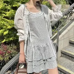 フラワーキャミワンピース 小花柄 キャミワンピ SOLLON.(ソルロン)