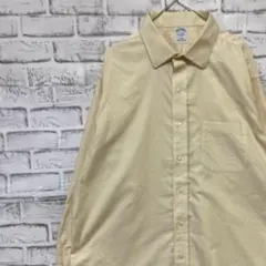 ブルックスブラザーズ長袖シャツ！ストライプ　イエローXL 0417