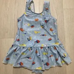 夏にぴったり魚柄　フリル付きベビー水着 95cm以下