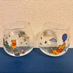 【新品未使用】くまのプーさん　ペアグラス　ディズニー　食器 ２個セット　かわいい