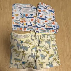 コンビミニ 半袖七部ズボン　二重ガーゼパジャマ140 ２枚セット