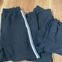 ユニクロ　黒のスウェットパンツ キッズ用160 3点セット