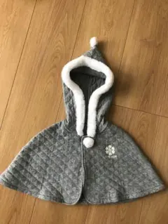 【COMME CA ISM】ポンチョ　70〜80㎝　グレー