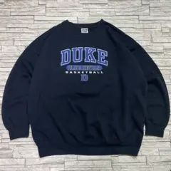 90s TRT カレッジスウェット デューク大学 ネイビー カレッジロゴ