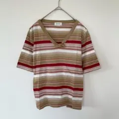 エンスウィート［M］大人カジュアル◎日本製◎コットン100%◎ボーダー柄Tシャツのサムネイル